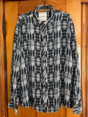 Vintage Marithé + François Girbaud Patchwork Button-Up Shirt Men's XL